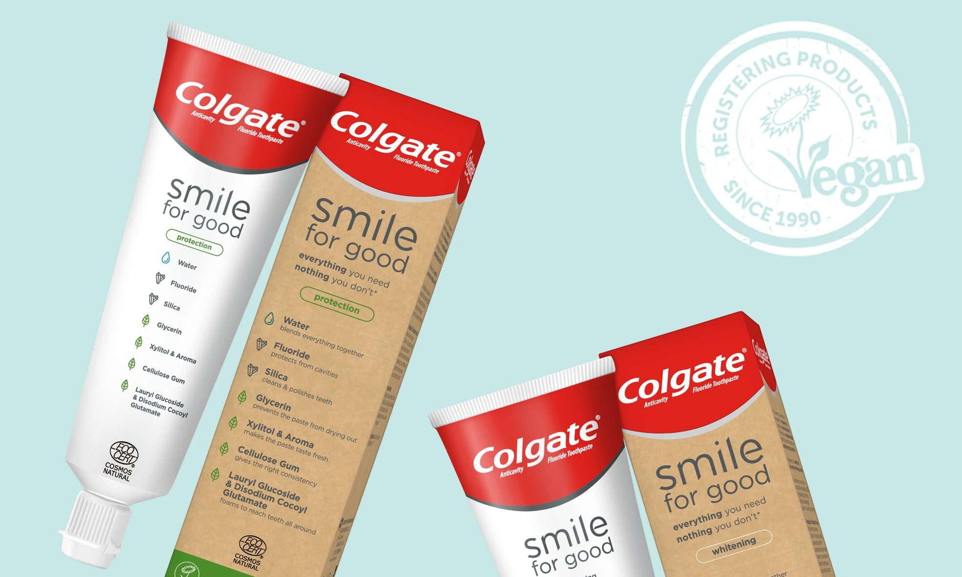 Компания Colgate запустила в продажу веганскую зубную пасту в перерабатываемом тюбике